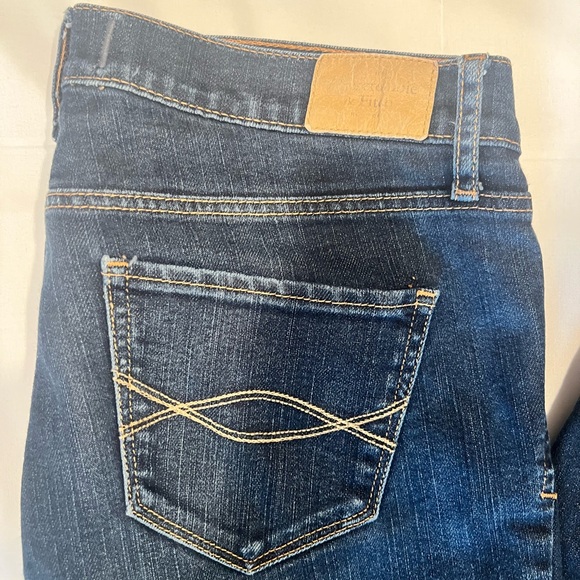 Abercrombie & Fitch Dark Blue Straight Leg Jeans - Picture 5 of 6